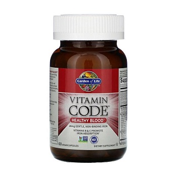 foto дієтична добавка в капсулах garden of life vitamin code healthy blood для здоров'я крові, 60 шт