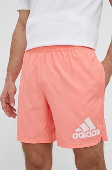 foto шорти для бігу adidas performance run it колір помаранчевий