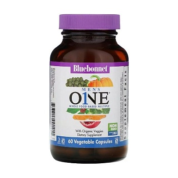 foto диетическая добавка в вегетарианских капсулах bluebonnet nutrition men's one мужские мультивитамины, 60 шт
