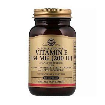 foto диетическая добавка витамины в капсулах solgar vitamin e 134 мг, 100 шт