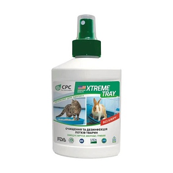 foto средство для очистки и дезинфекции лотков животных cpc xtreme tray без хлора, 250 мл