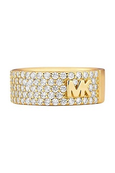 foto серебряное кольцо с позолотой michael kors