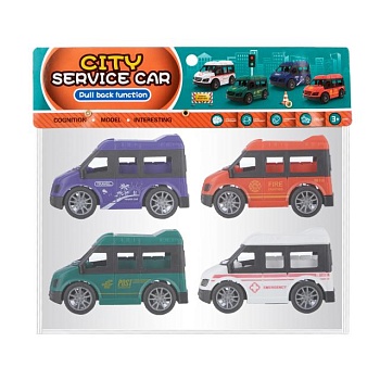 foto детский набор машинок країна іграшок city service car, от 3 лет, 4 шт (ym-c30)