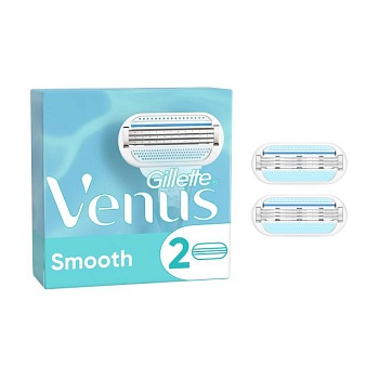 foto сменные картриджи для бритья gillette venus smooth женские, 2 шт