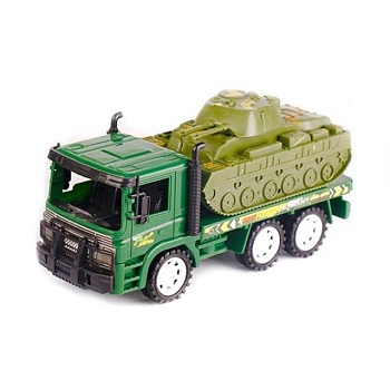 foto дитяча іграшка країна іграшок вантажівка з танком, інерційна, від 3 років (928-b17)