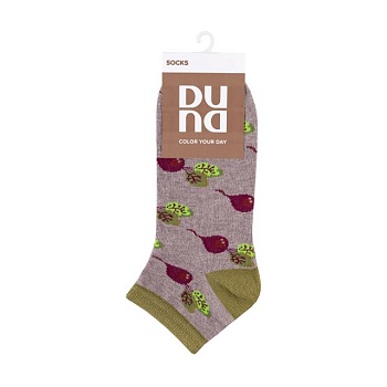 foto шкарпетки універсальні duna 5644 короткі, темно-бежеві, розмір 21-23