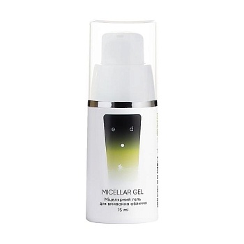 foto міцелярний гель для вмивання ed cosmetics micellar gel для всіх типів шкіри, 15 мл