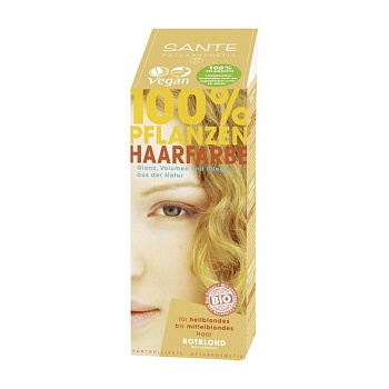 foto трав'яний порошок для фарбування волосся sante red blonde, 100 г