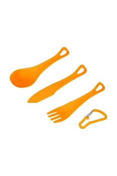 foto туристичний набір столових приборів sea to summit delta cutlery set колір помаранчевий