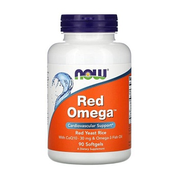 foto диетическая добавка в капсулах now foods red omega красная омега, 90 шт