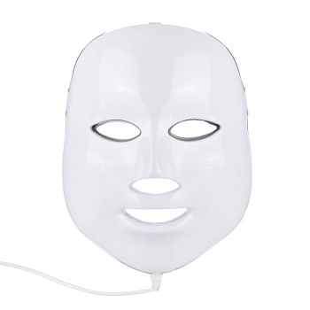 foto led-маска для лица colorful led beauty mask, белая