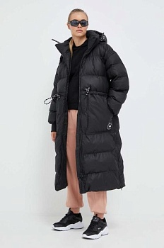 foto куртка adidas by stella mccartney жіноча колір чорний зимова oversize