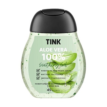 foto успокаивающий гель для лица и тела tink aloe vera soothing gel с алоэ, 45 мл