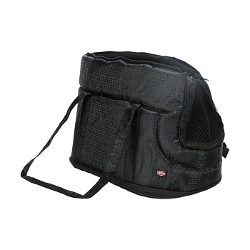 foto сумка-переноска для кошек и собак trixie riva carrier, черная, 26*30*45 см