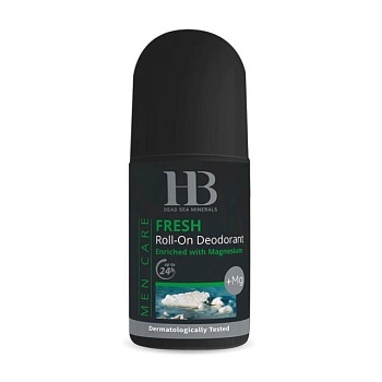 foto шариковый дезодорант health and beauty fresh roll-on deodorant с магнием, мужской, 75 мл