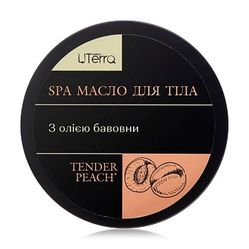 foto масло для тела tender peach с маслом хлопка uterra native spa, 250 мл
