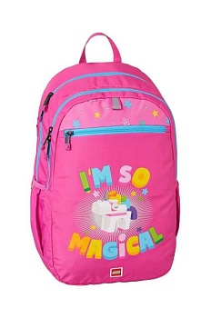 foto дитячий рюкзак lego колір рожевий великий з принтом
