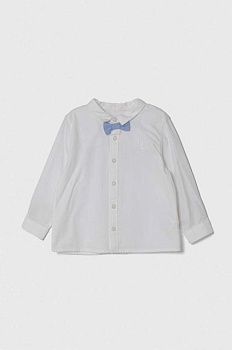 foto хлопковая рубашка для младенцев united colors of benetton цвет белый