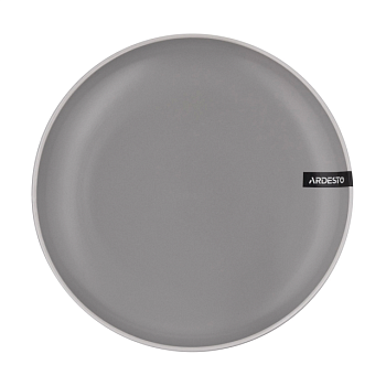 foto тарелка десертная ardesto cremona керамическая, dusty grey, 19 см (ar2919grc)