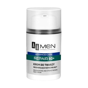 foto мужской восстанавливающий и укрепляющий крем для лица aa men advanced care repair face cream 60+, 50 мл