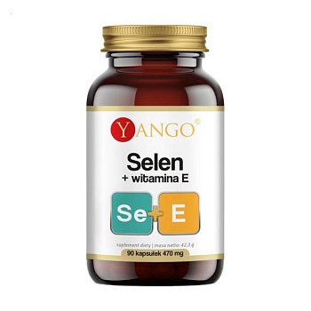 foto диетическая добавка в капсулах yango selenium + vitamin e селен + витамин e, 470 мг, 90 шт