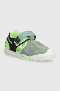 foto дитячі сандалі adidas terrex terrex captain toey 2.0 k колір зелений