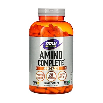 foto дієтична добавка амінокислота в капсулах now foods sports amino complete аміно комплекс, 360 шт
