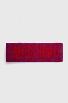 foto шерстяная повязка moschino цвет фиолетовый