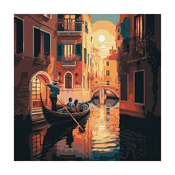 foto картина за номерами ідейка романтика венеції, 40*40 см (kho3637)