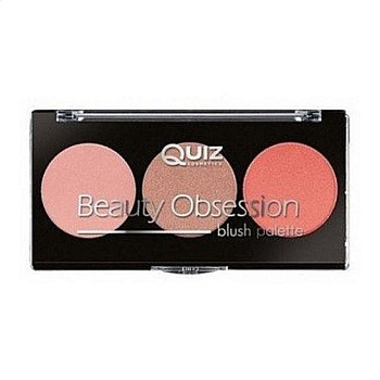 foto палетка рум'ян для обличчя quiz cosmetics beauty obsession palette blush, 01, 10 г