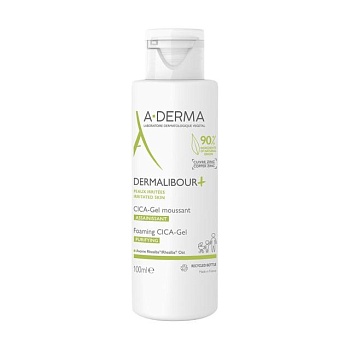 foto очищающий гель для лица и тела a-derma dermalibour+ foaming cica-gel, 100 мл