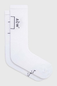 foto носки a-cold-wall* bracket sock мужские цвет белый acwmsk034c