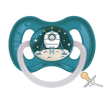 foto пустышка canpol babies space латексная круглая, синяя, от 0 до 6 месяцев, 1 шт (23/221_blu)