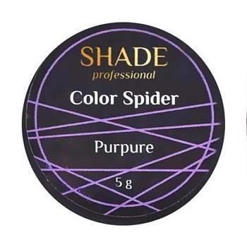 foto гель-паутинка для ногтей shade color spider, purpure, 5 г