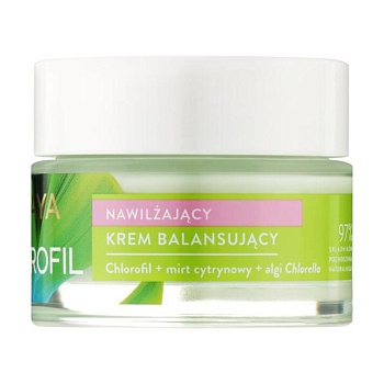 foto увлажняющий и балансировочный крем soraya chlorofil moisturizing balancing cream для молодой кожи лица, 50 мл