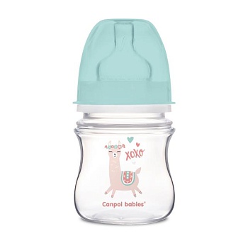 foto бутылка canpol babies easy start exotic animals с широким горлышком, антиколиковая, 120 мл (35/220_gre)