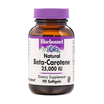 foto дієтична добавка в капсулах bluebonnet nutrition beta carotene 25.000 мо натуральний бета-каротин, 90 шт