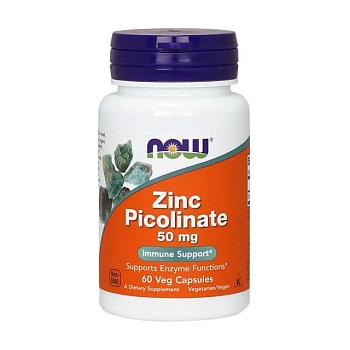 foto диетическая добавка минералы в капсулах now foods zinc picolinate цинк пиколинат, 50 мг, 60 шт