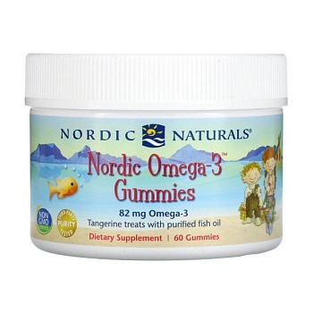 foto диетическая добавка в жевательных конфетах nordic naturals омега-3 со вкусом мандарина 82 мг, 60 шт.