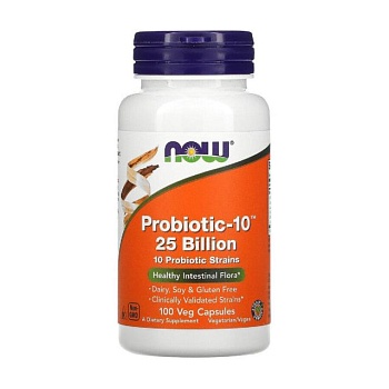 foto диетическая добавка в капсулах now foods probiotic 25 billion пробиотический комплекс, 100 шт