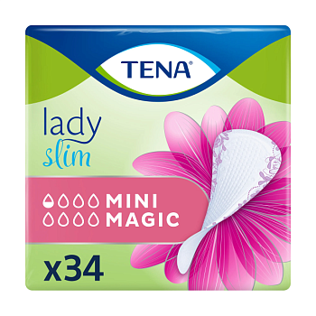 foto урологические прокладки женские tena lady slim mini magic, 34 шт