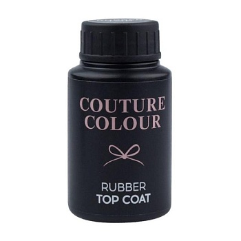 foto каучуковий топ для гель-лаку couture colour rubber top coat, 30 мл
