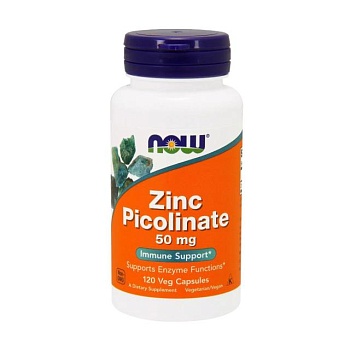 foto дієтична добавка мінерали в капсулах now foods zinc picolinate цинк піколінат, 50 мг, 120 шт