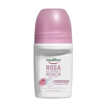 foto шариковый дезодорант equilibra rosa deo roll on роза с гиалуроновой кислотой, 50 мл