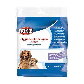 foto пеленки для собак trixie с ароматом лаванды, 40*60 см, 7 шт