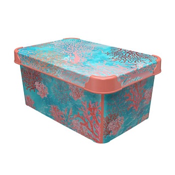 foto контейнер для хранения с крышкой qutu style box сoral 13.5*19*28.5 см, 5 л