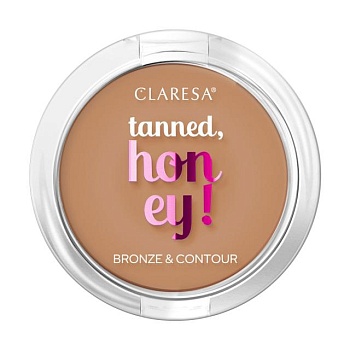 foto бронзер для лица claresa tanned honey! bronze & contour 11.5 perfect, 10 г