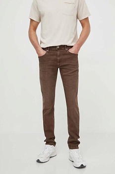 foto джинси pepe jeans чоловічі колір коричневий