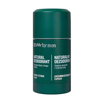 foto чоловічий дезодорант-стік zew for men natural deodorant, 80 г