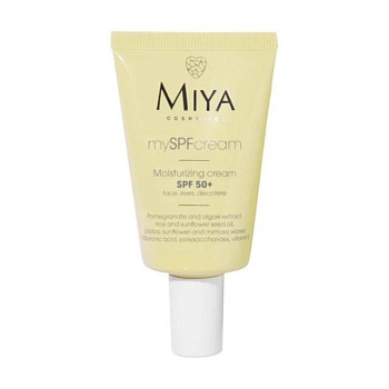 foto зволожувальний крем для обличчя miya cosmetics my spf cream moisturizing cream spf 50+, 40 мл